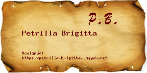 Petrilla Brigitta névjegykártya